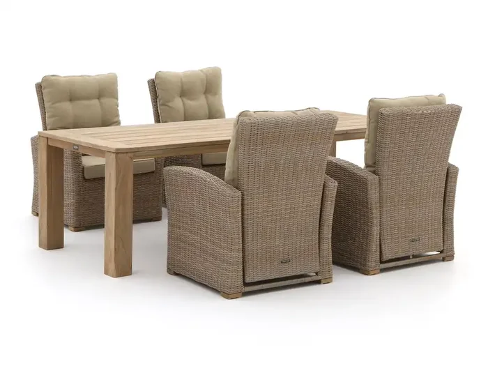Intenso Mazzano/ROUGH-X 240 cm Lounge Gartenmöbel-Set 5-teilig verstellbar