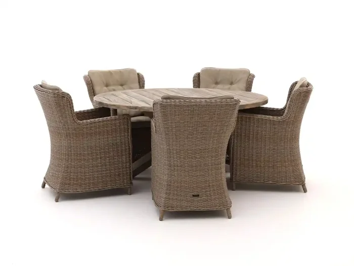 Intenso Milano/ROUGH-Y ø 150cm Gartenmöbel- Set 6-teilig