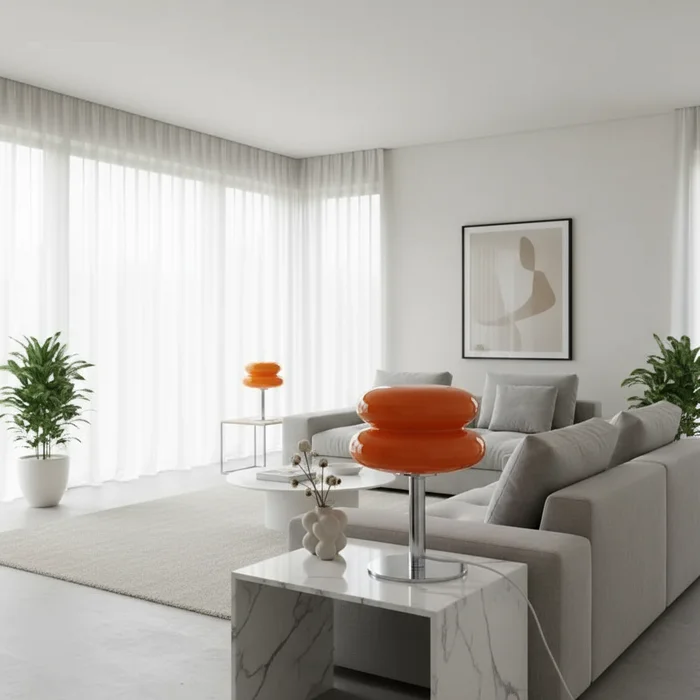 Italienische Bauhaus Tischlampe | Kabellose LED Tischleuchte