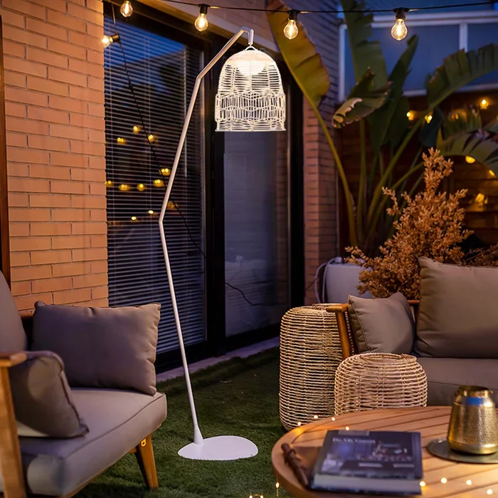 Kabellose weiße Stehleuchte SANTORINI