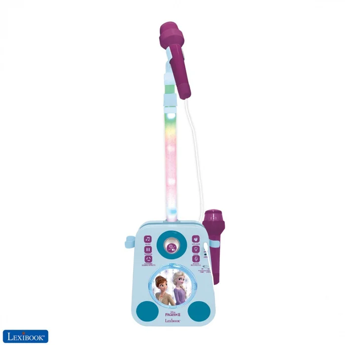 Karaoke-Musikset Schneekönigin + zwei Mikrofone Lexibook [Größe 26,3x10x20,9 cm]