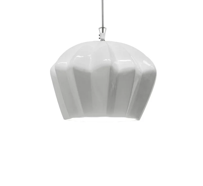 Karman Sahara Pendelleuchte aus weißer Keramik Entworfen von Matteo Ugolini