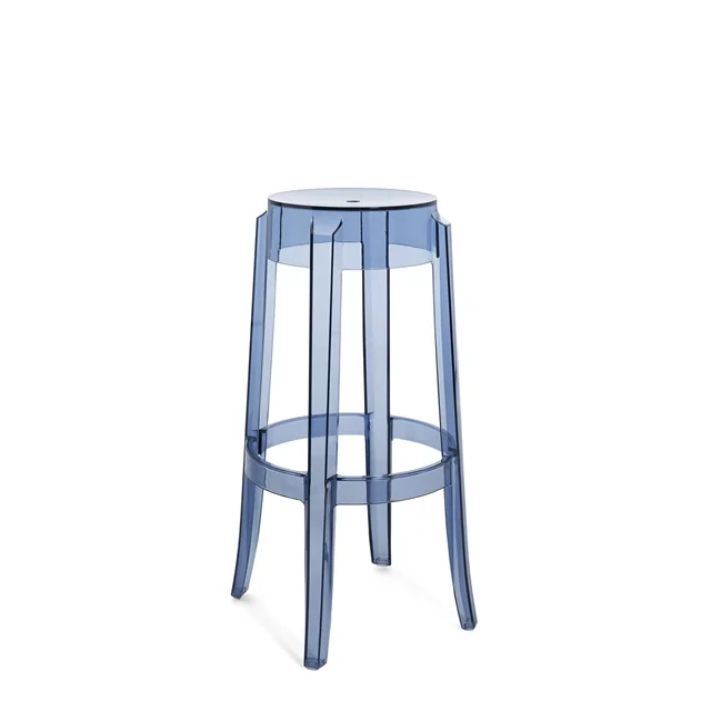 Kartell Charles Ghost Barhocker H75 Blau