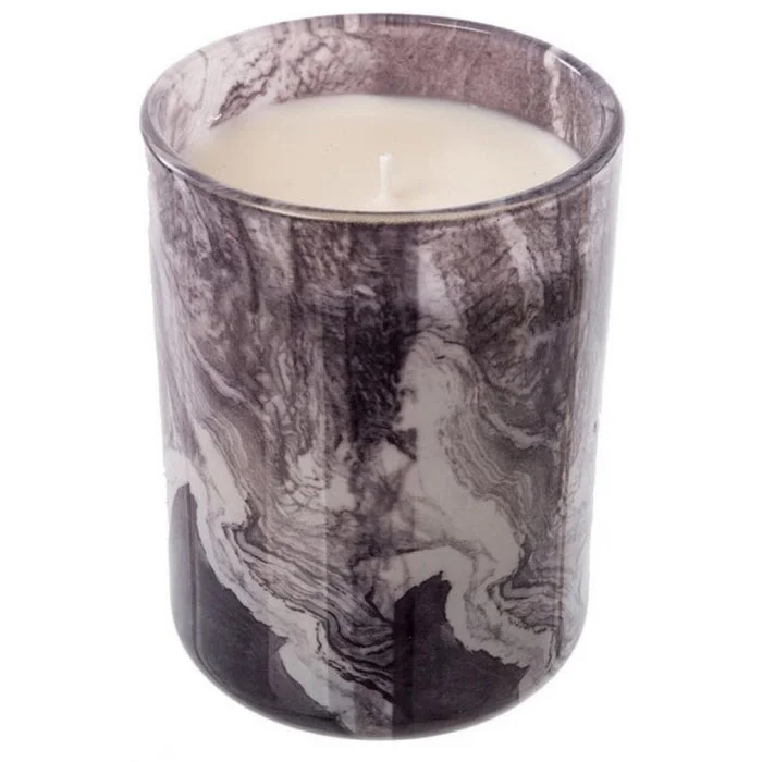 Kerzen aus verziertem Marmorglas mit 42-Stunden-Box Genérico [Größe 9x11x9 cm]