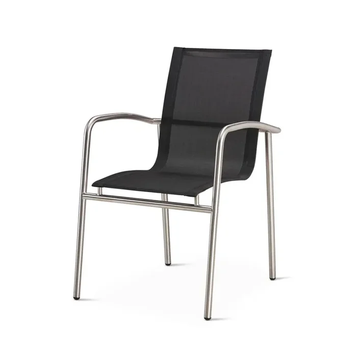 Khartum – Stapelstuhl in Stahl – Schwarz