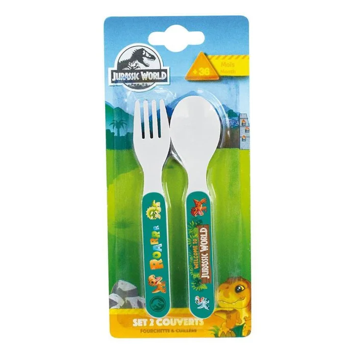 Kindergeschirr Gabel, Löffel Fun House Jurassic World [Größe 3,5x1x13,5 cm]