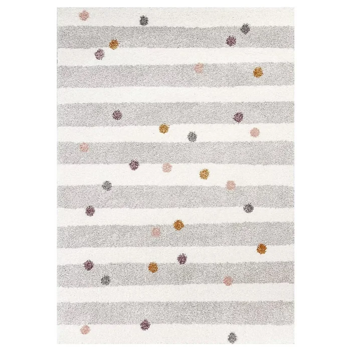 Kinderzimmerteppich Yellow Tipi Stripes and Dots