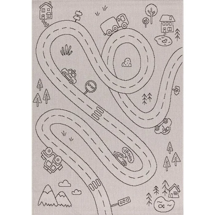 Kinderzimmerteppich Yellow Tipi Twisted Road [Größe 120x170x1 cm]