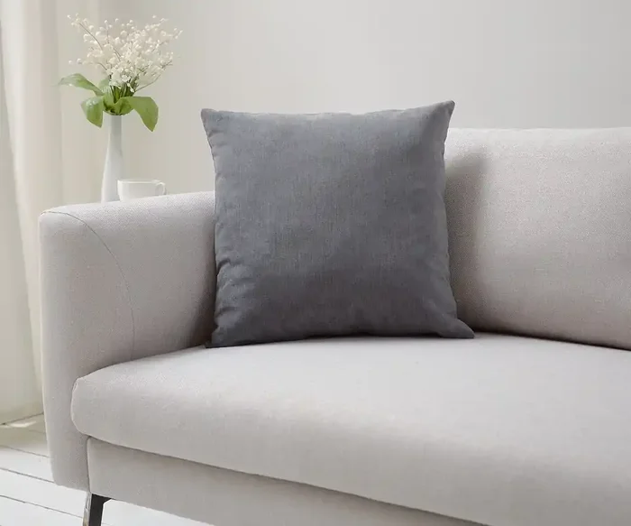 Kissen Dalma 50×50 cm Velour Grau