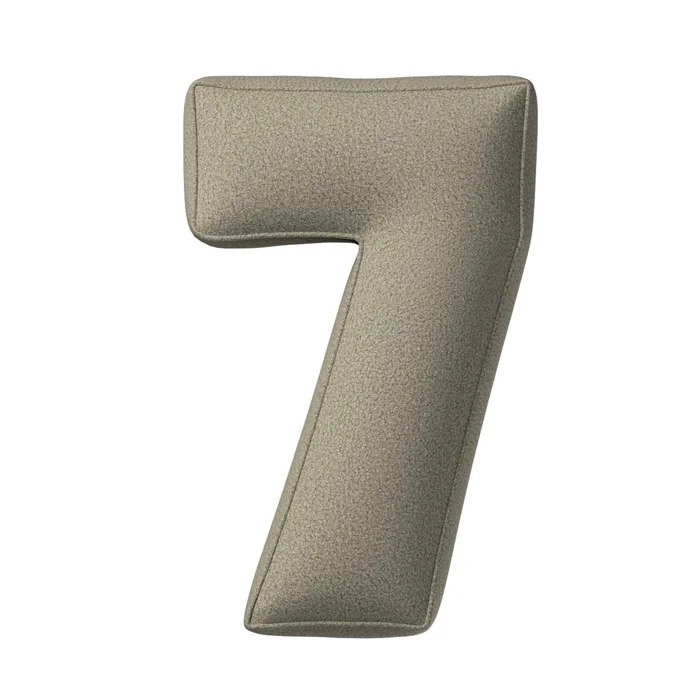 Kissen Zahl 7 Schleife Yellow Tipi [Größe 10x25x40 cm]