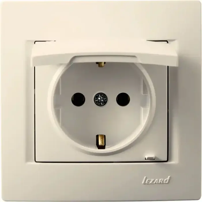 Klappdeckelsteckdose KARINA cremeweiß 250V/16A