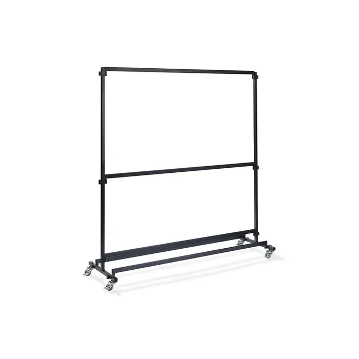 Kleiderständer groß ohne Haken, aus Stahl, fahrbar und zerlegbar, erweiterbar, 192x60x200cm (BxTxH), C10006