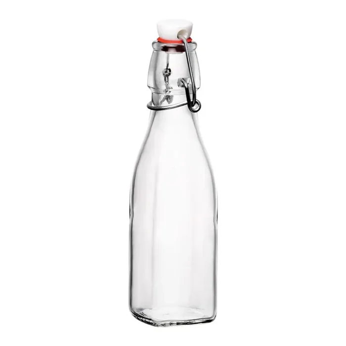 Kleine Glasflasche mit Bügelverschluss 0,25 Liter