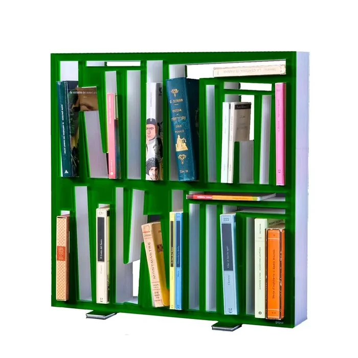 Kleines Plexiglas-Bücherregal BOOKSHAPE – Grün von Lettera G – Limitierte Edition