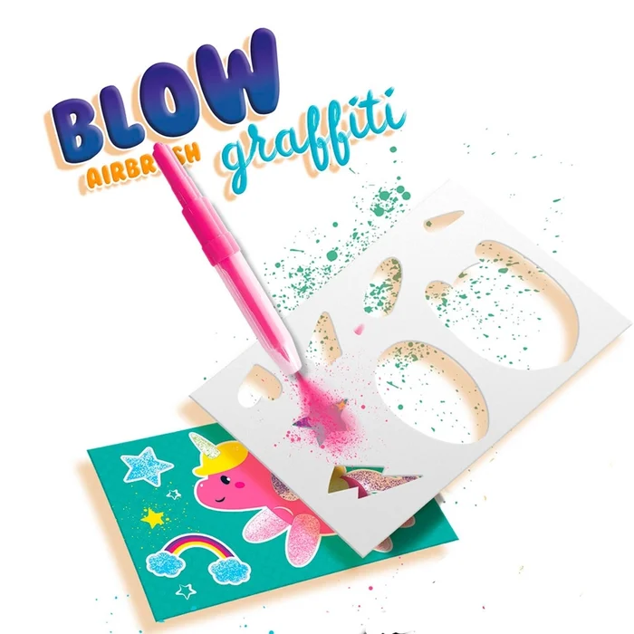 Kreative Aktivitäten blow airbrush graffiti SES Creative [Größe 4x20x30 cm]