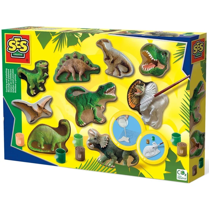 Kreative Aktivitäten Gießen und Malen – Die Welt der Dinosaurier SES Creative [Größe 4x20x30 cm]