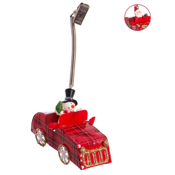 Kreative Aktivitäten Ornament Autoanhänger aus Metall Genérico [Größe 6x9x3,5 cm]