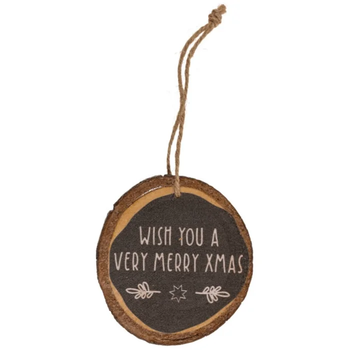 Kreative Aktivitäten weihnachtliche Deko-Holzscheiben mit Juteband Genérico [Größe 8x8x8 cm]