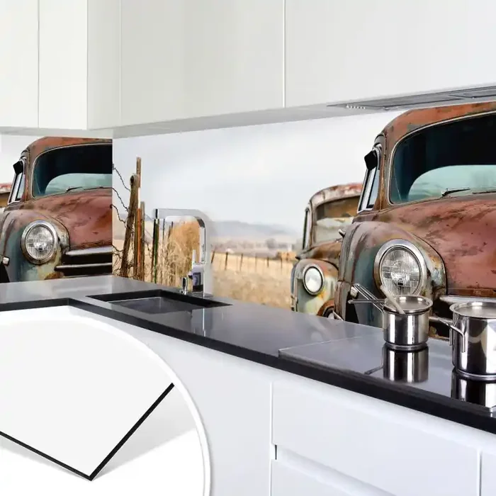 Küchenrückwand – Alu-Dibond – Old Rusted Cars
