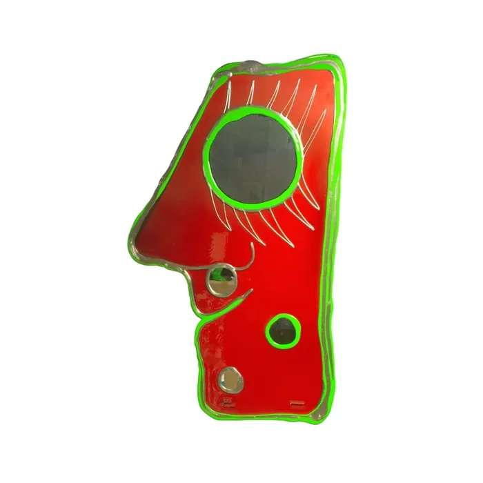 Kunstharzspiegel LOOK AT ME – Rot – von Gaetano Pesce für Corsi Design – S