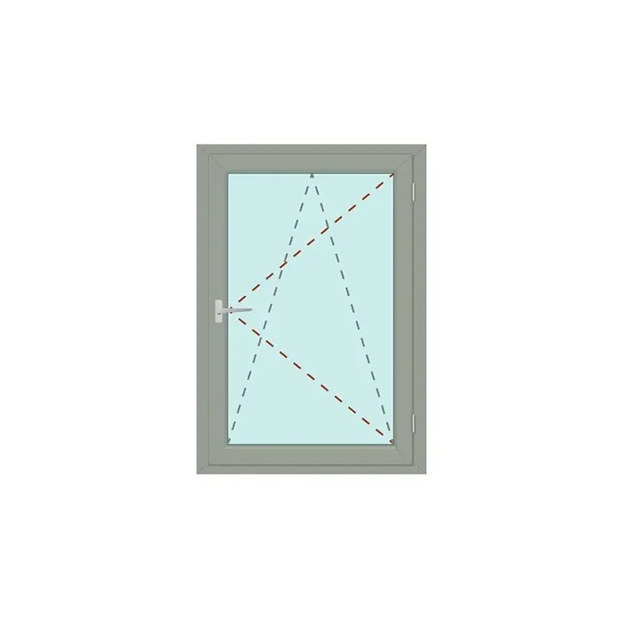 Kunststoff Fenster System 76/3S 1-flg. Dreh/Kipp DIN R