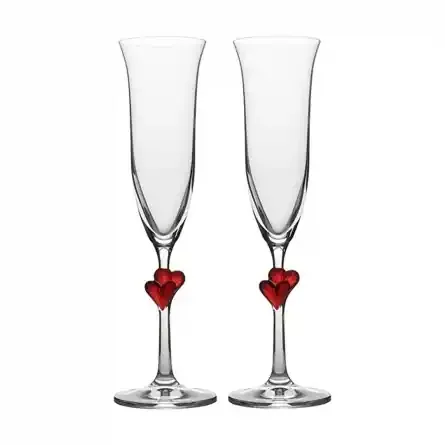 L’Amour champagneglas 17cl 2-pack Red Heart