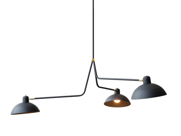 Lambert & Fils Waldorf Triple Pendelleuchte – Schwarz/Messing