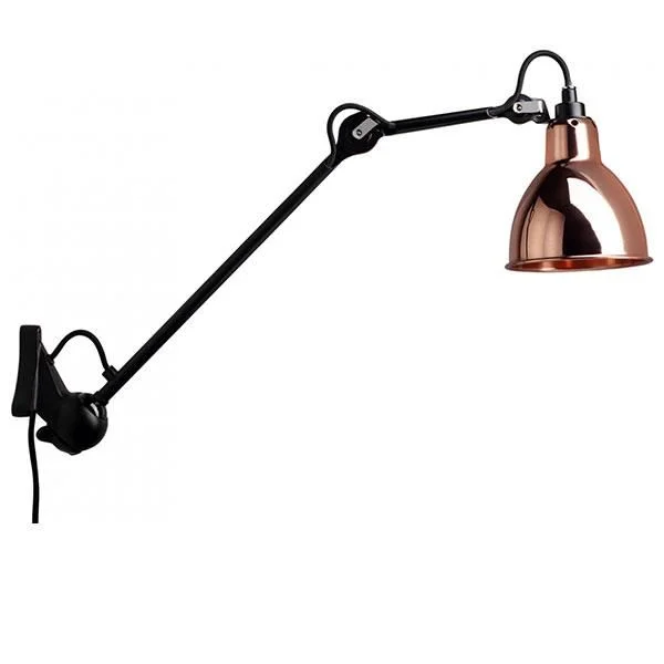 Lampe Gras N222 Wandleuchte Matt Schwarz & Kupfer