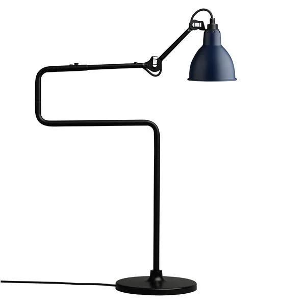 Lampe Gras N317 Tischleuchte Matt Schwarz & Matt Blau