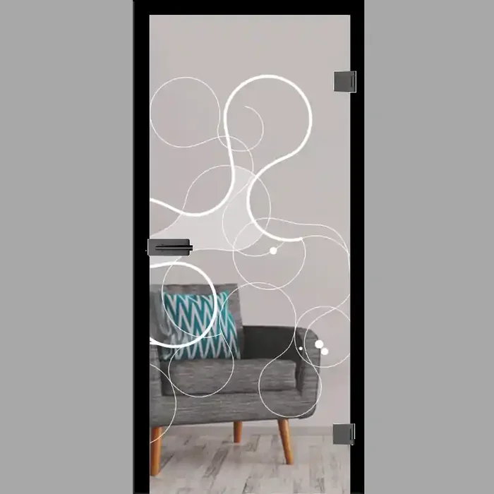 Lava Mattprint – Ganzglastüren / Glastüren mit Zarge Komplettset – Erkelenz