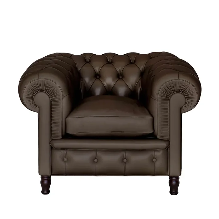 Leather Armchair CHESTER by Renzo Frau for Poltrona Frau – Braun