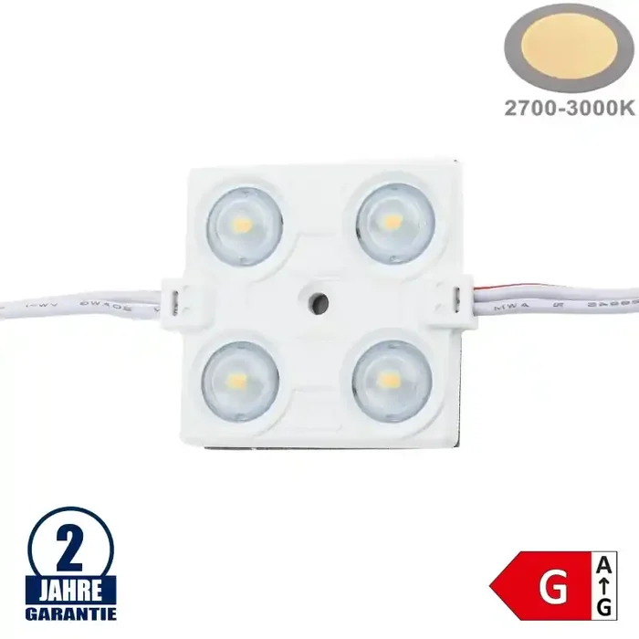 LED 12V SMD 4 2835 Modul 2,4W IP65 Warmweiß