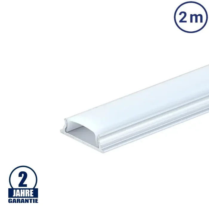 LED Kühlprofil 18x6mm Eloxiert 2m SET