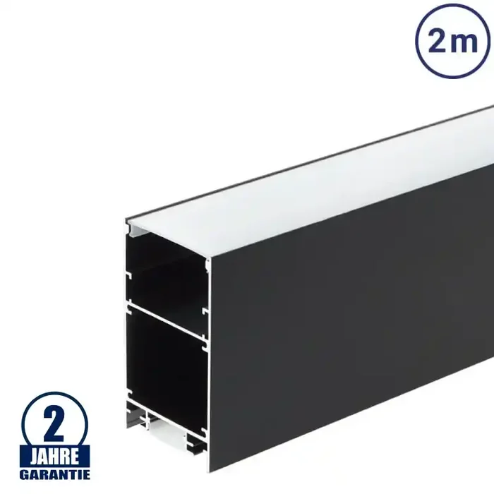 LED Linearleuchten-Profil Up and Down Schwarz 2m SET OP