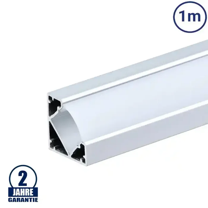 LED Profil 45° eloxiert 1m SET