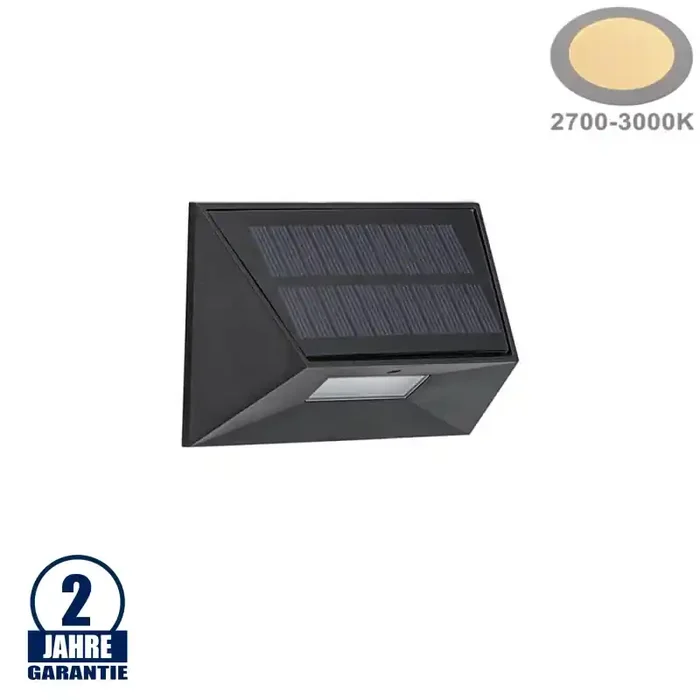 LED Solar-Wandleuchte 0,5W Warmweiß IP44