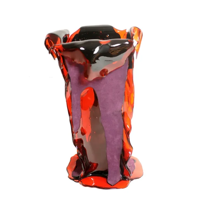 Leder- und Harzvase BROMELIA von Fratelli Campana für NativoCampana