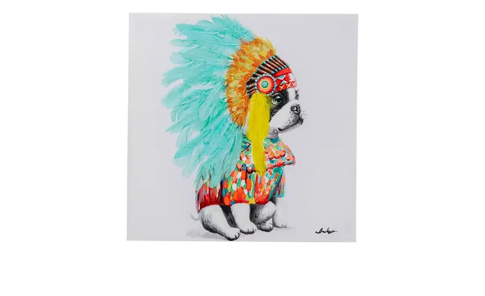 Leinwandbild Headdress Dog