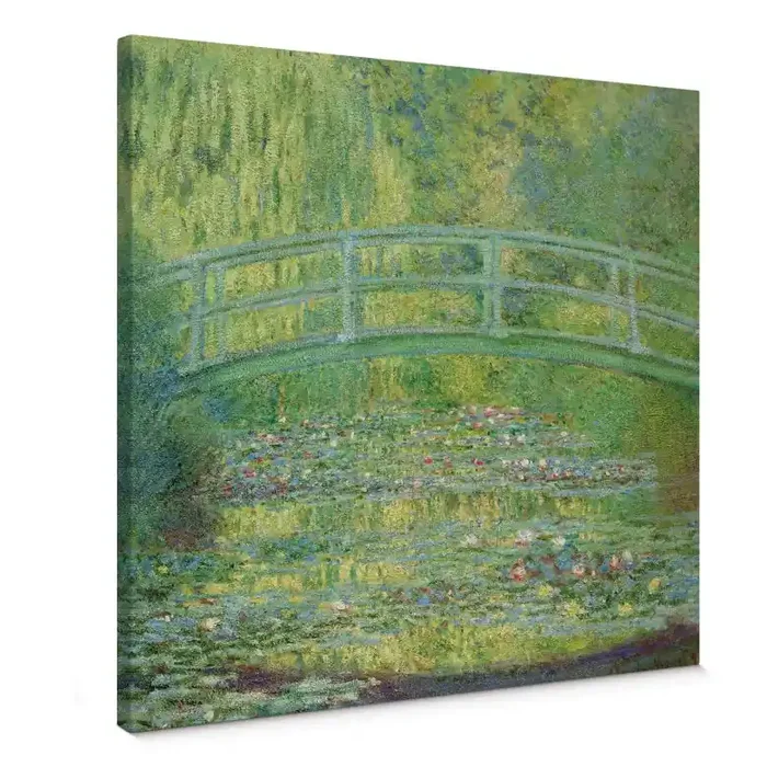 Leinwandbild Monet – Seerosenteich und japanischeBrücke