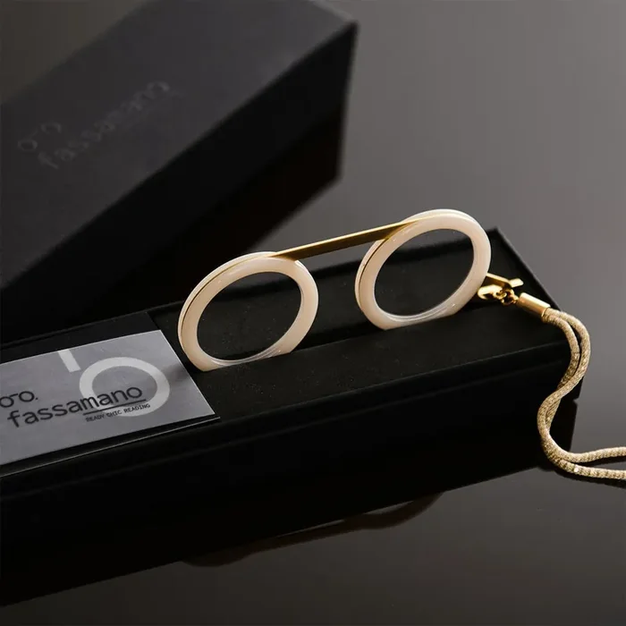 Lesebrille SCHWARZ Dunkelgrau von Fassamano – +2.00 / Normale Verpackung