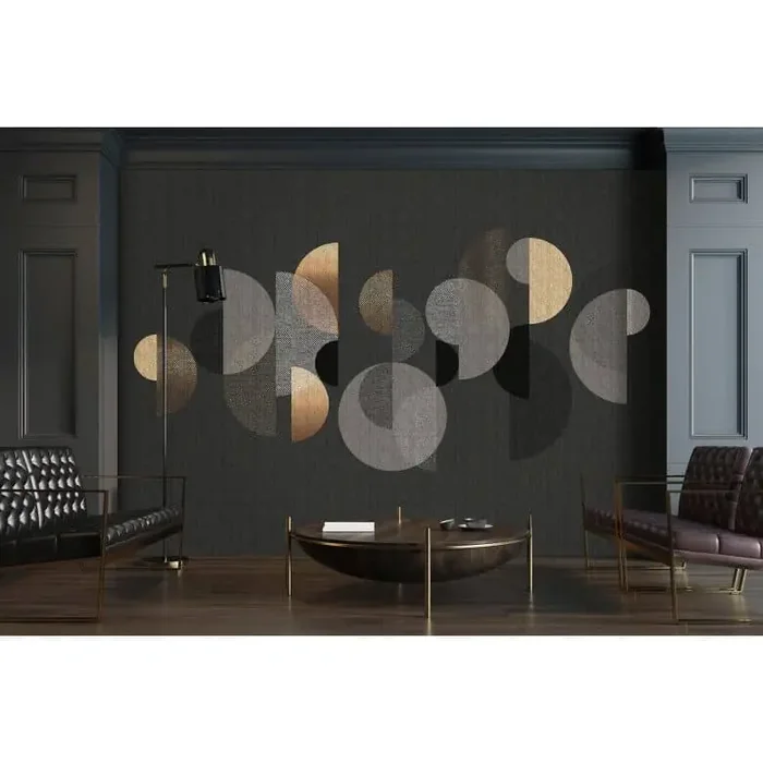 Livingwalls Fototapete Walls by Patel 3 Chelsea 1 schwarz, grau, gold, weiß