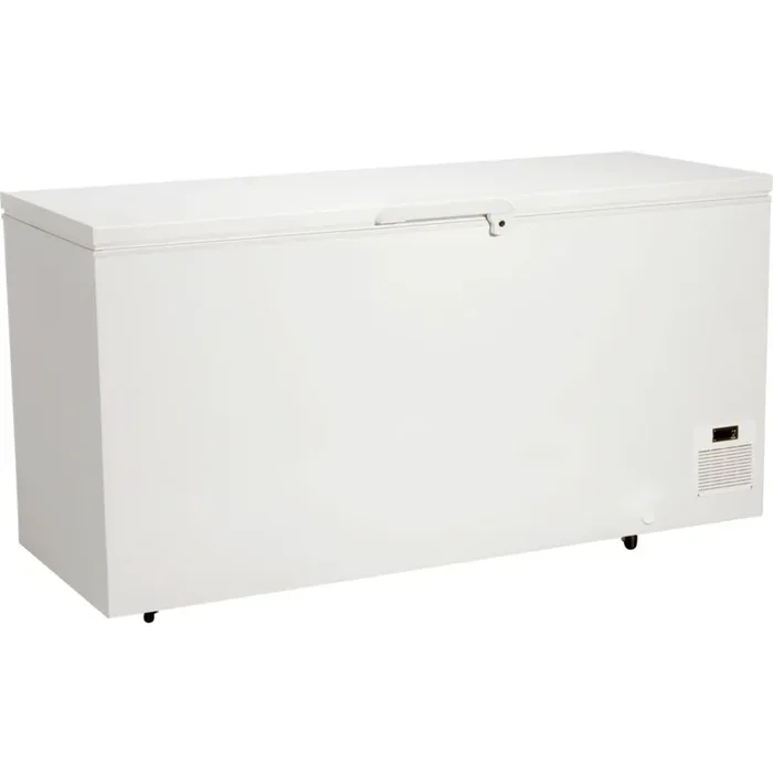 Low temperature chest with electronic controller with acoustic and visual alarm