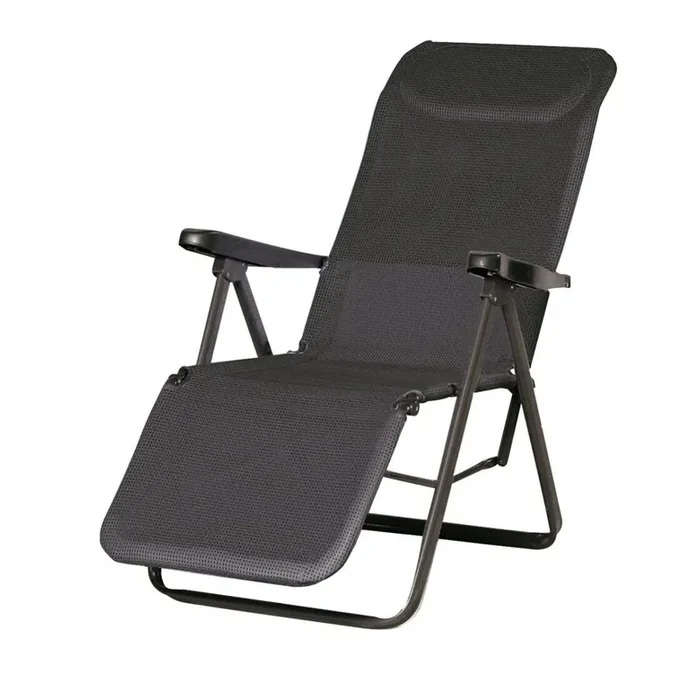 Lugano – Relaxliege in Anthrazit – Schwarz