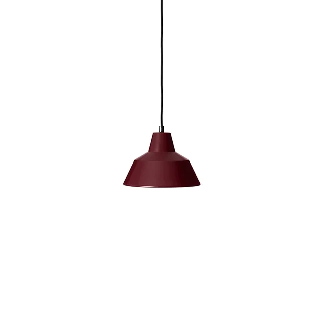 Made By Hand Werkstattlampe Pendel Weinrot W2