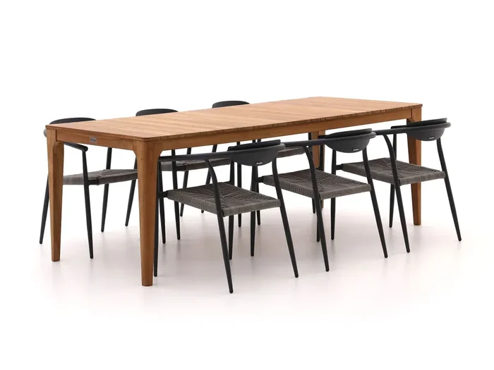 Manifesto Cavone/Bruca 220 cm Gartenmöbel-Set 7-teilig stapelbar