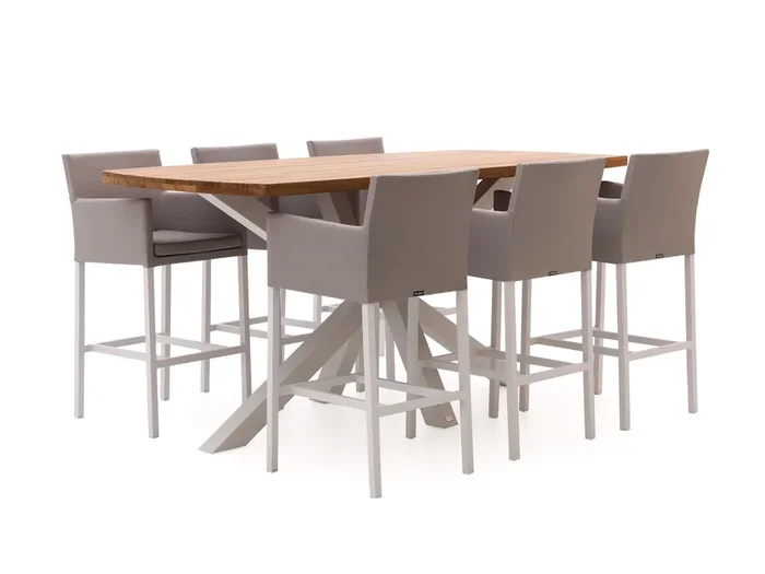 Manifesto Sulzano/Induno Dänisch oval 220 cm Gartenbar-Set 7-teilig