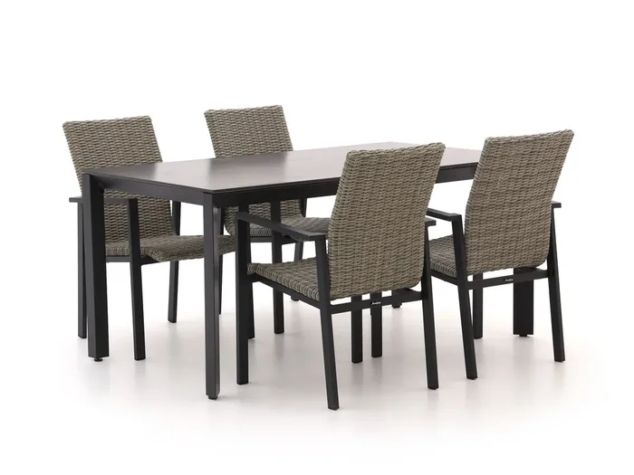 Manifesto Villongo/Sestino 160 cm Gartenmöbel-Set 5-teilig stapelbar