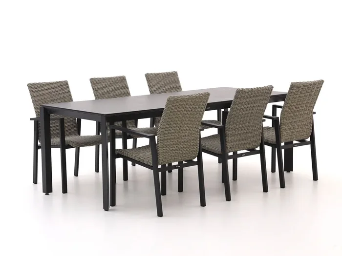 Manifesto Villongo/Sestino 220 cm Gartenmöbel-Set 7-teilig stapelbar