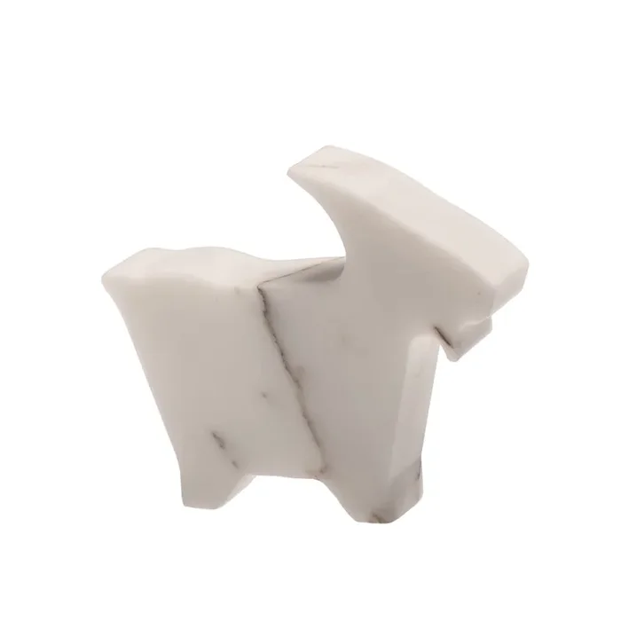 Marmor-Briefbeschwerer CAPRETTA PICCOLA von Alessandra Grasso – Weiß