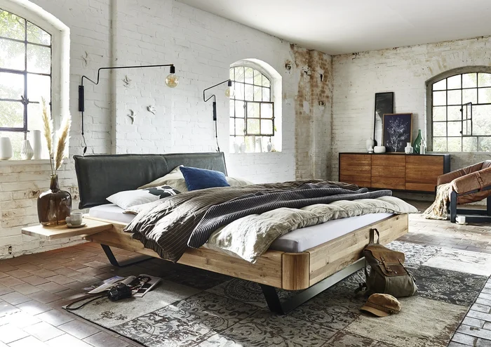 Massivholzbett Easy Sleep mit Kufe 1